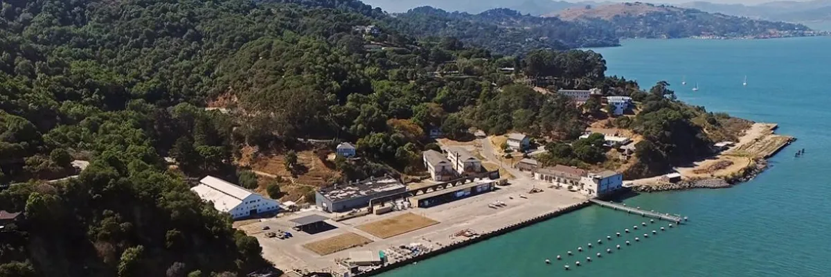 Aerial view of the research campus